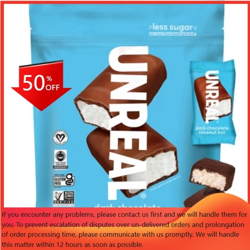 UNREAL Dark Chocolate Coconut Bars – 10oz