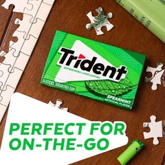 Trident Spearmint Sugar-Free Chewing Gum, 12 14 Count (Pack of 12), 12 packs