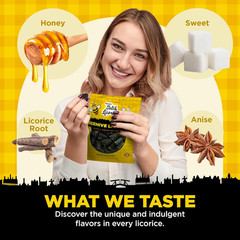 Beehive Dutch Licorice Drops – 5.2Oz Bag – Sweet Honey Black Licorice Candy – Du