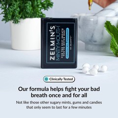 Zelmins Minty Mouth Breath Freshener – 5 Pack Long Lasting Bad Breath Treatme…
