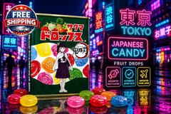 – Japanese Sakuma Drops Assorted Fruit Hard Candy – Kimetsu No Yaiba Edition (Ti