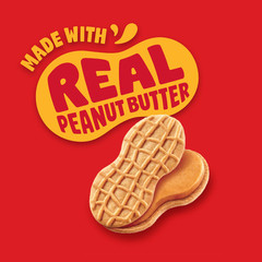 NUTTER BUTTER Double Nutty Peanut Butter Sandwich Cookies Family Size, 15.27 oz.