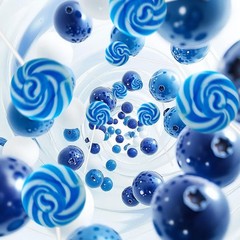 32 Pack Something Blue Twisty & Swirl Lollipops – 32 Count (Pack of 1),