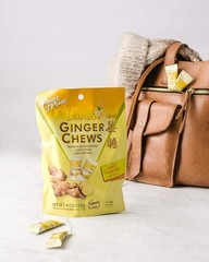 Pack of 6 – Lemon Ginger Chews- 4oz -Natural Ginger Candy-Soft Sweets