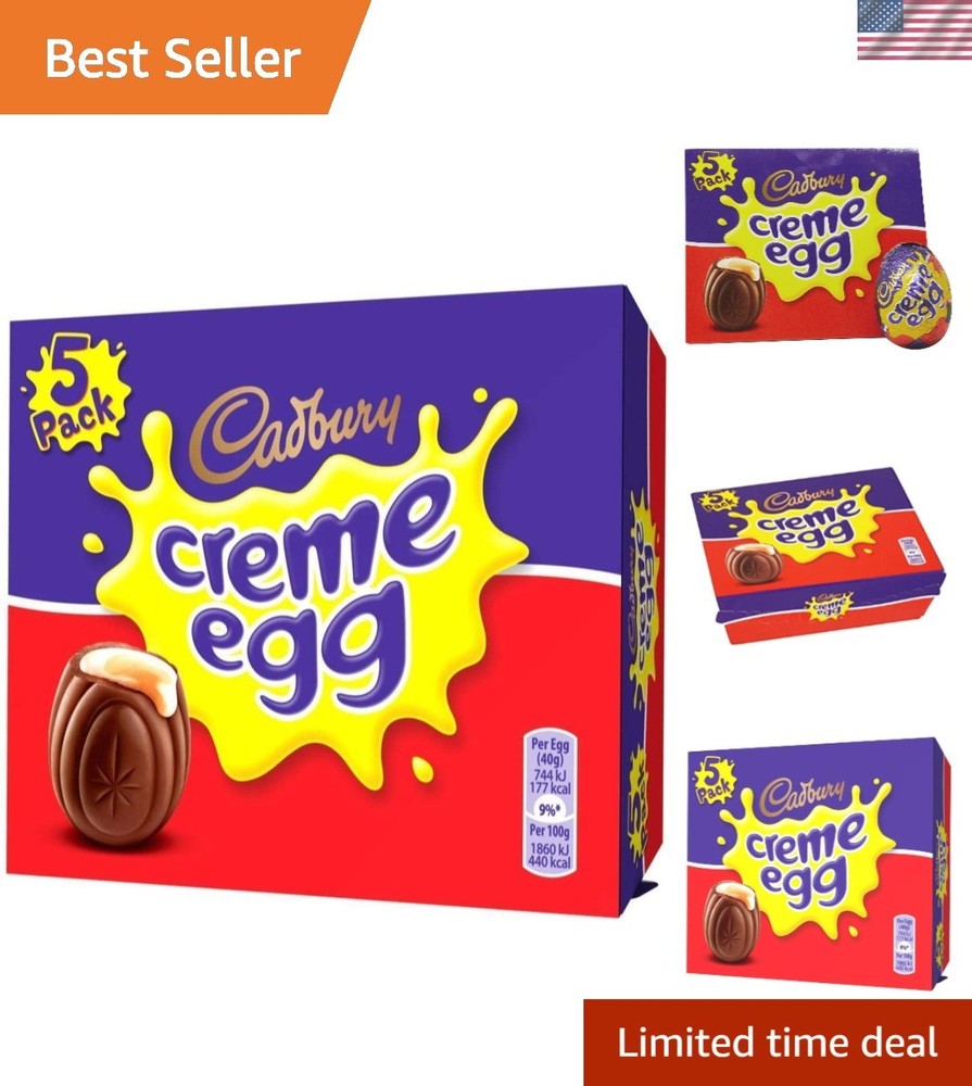 Milk Chocolate Crème Eggs with Fondant Filling – 5 Pack for Easter Celebrations