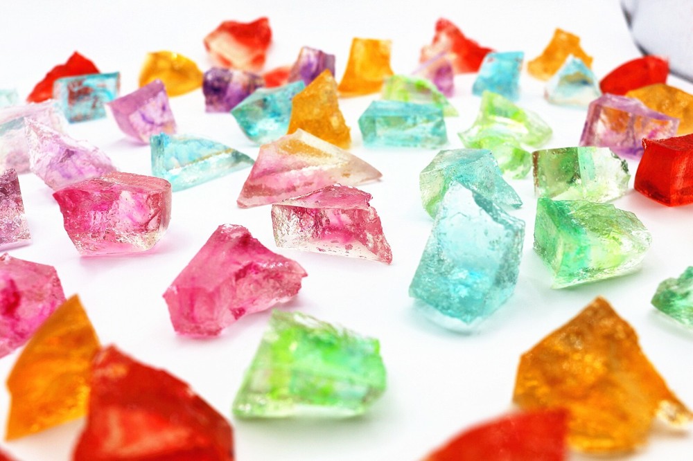 Kohakutou Candy, 8oz jar, Edible Crystal Quartz, Japanese candy, Crystal candy