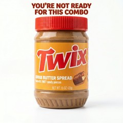 Candy & Cookie Peanut Butter Spread 15 oz Jar, Choose Flavor M&Ms, Twix or Snick