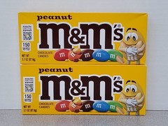 Lot of 2 M&M’s Peanut Milk Chocolate Candy Theater Box 3.1 oz Each