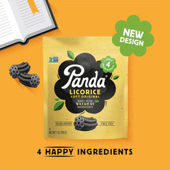 Panda ® | Natural Soft Original Licorice | Pure Black Licorice Candy Made with O