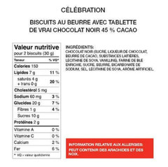 Celebration Dark Chocolate 45% Cocoa Butter Cookies, 240g (3 Pack)