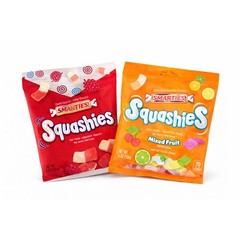 6x Smarties Squashies Mixed Fruit Candy Treats Fat Free Gluten Free 5oz