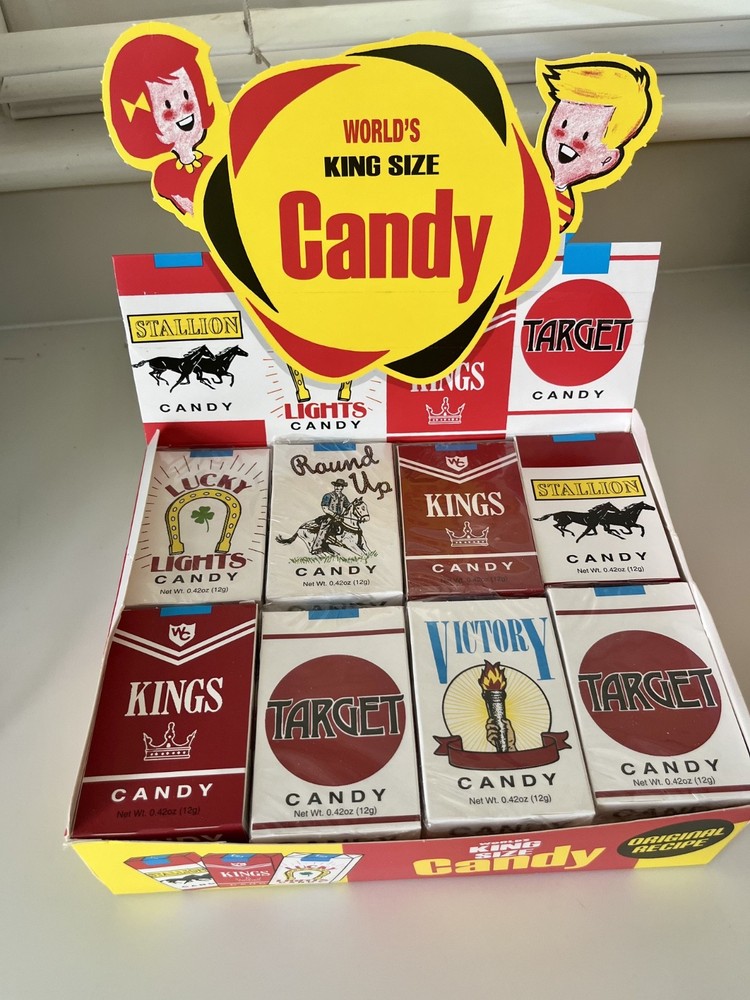 World King Size Candy Cigarettes 2 Boxes 48 Packs Total Bulk Sticks Candies