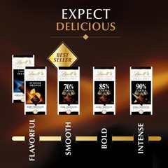 Lindt Excellence, 90% Dark Chocolate Candy 4 Count (14 Ounce) (Pack of 1)