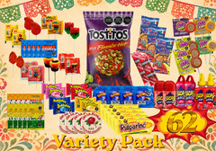 Mexican Candy Variety Pack 62pz includes Tostitos Flaming Hoy and Churritos