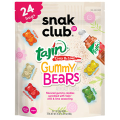 Snak Club TAJIN CHILI & LIME GUMMY BEARS 24 OZ Resealable Bag Ships Flat Rate!🚢