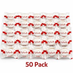 50 Ferrero Raffaello Coconut Almond Candies Individually Wrapped Exp 09/2026