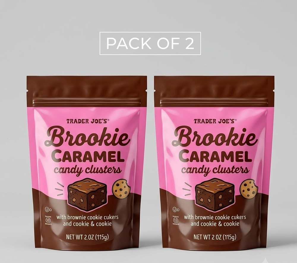 2 Pack Trader Joe’s Brookie Caramel Candy Clusters 6oz each