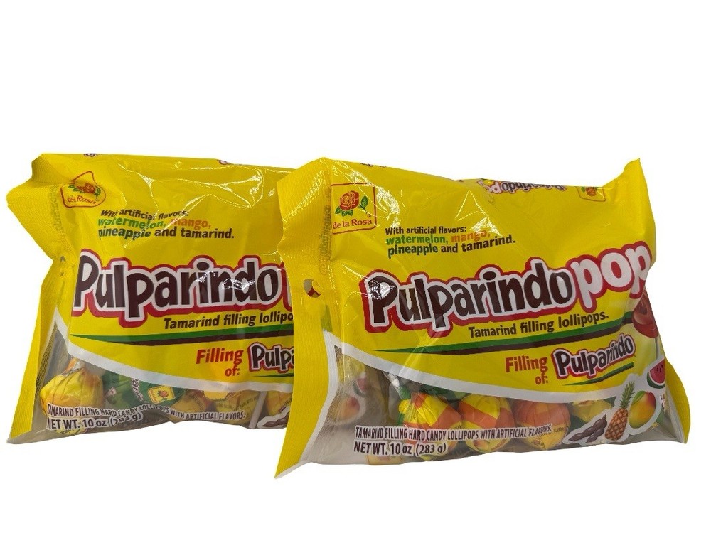 De La Rosa Lollipop Mango Tamarind Watermelon Pineapple 15 Ct Each& 2 Packs