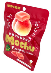 Japan Gummies UHA Mikakuto Mocchu White Peach Flavor 45g × 10 bags