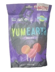 YumEarth Organic Lollipops, Assorted Flavors 8.5 Ounce, 40 Pops BB Oct. 07 2027