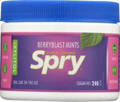 Spry Xylitol Berry Blast Mints Sugar Free Candy – Promote Oral Health, Increase
