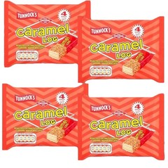 Tunnocks Milk Chocolate Caramel Logs Wafers – 16 Logs Wafers Bars (4 Packs)