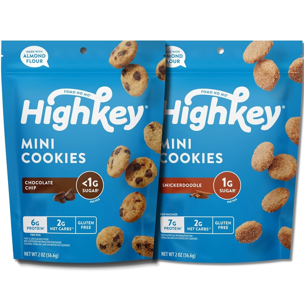 HighKey Sugar Free Cookies Variety 2-Pack – Keto Snack Pack Zero – 4oz