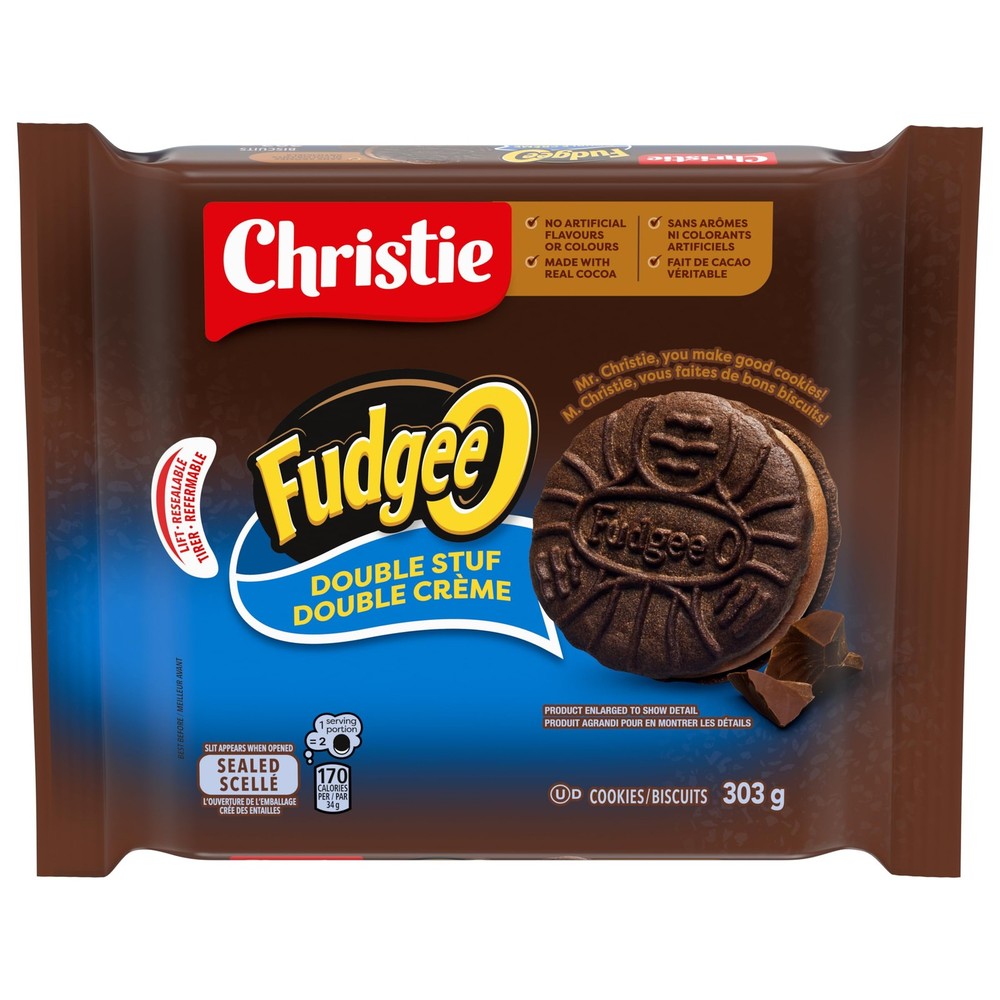 Christie Fudgeeo Double Stuf Cookies 10.68 Ounce 303 Grams Imported from Canada