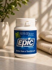 Epic Dental Xylitol Peppermint Gum Sugar Free Sweetened 50 Ct Pack