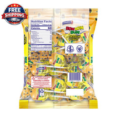Bon Bon Bum Passion Fruit Lollipops, Tropical Fruit Hard Candy, Individually Wra