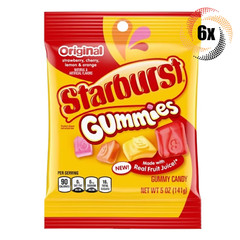 6x Bags Starburst Original Assorted Flavors Gummies Chewy Gummy Candy | 5oz
