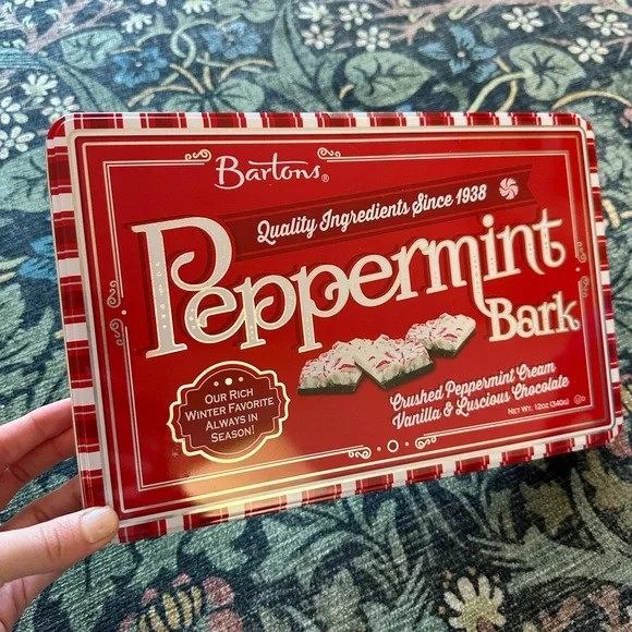 Bartons Peppermint Bark 12oz (340g) Tin No Candy