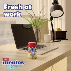 Mentos Sugar-Free Chewing Gum, Tropical, Red Fruit 50 Count (Pack of 6),