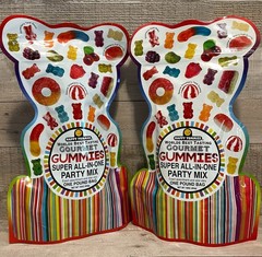 Happy Yummies Gummies Gummy Bears Worms Fruit Mix 1 lb Bags (2 Pack)