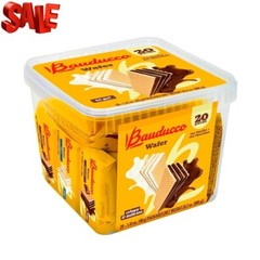 Bauducco Chocolate & Vanilla Wafer Cookies, Single Serve Crispy & Delicate Wafe