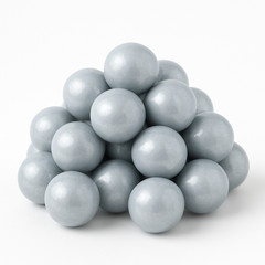 SHIMMER SILVER GUMBALLS ~ Sparkly fruity fun ~ 5LB – 80OZ ~ SHIPS FREE