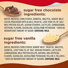 Snack Pack Sugar Free Chocolate & Vanilla Flavored Pudding Family Pack, 12 Count