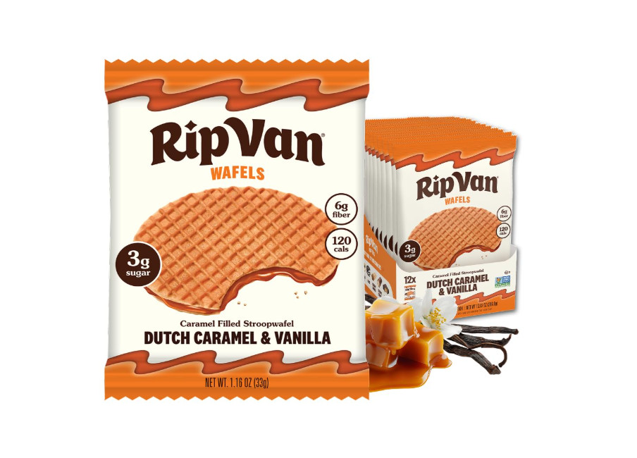Rip Van Wafels Dutch Caramel & Vanilla Stroopwafels, Healthy Snacks, Non-GMO, Lo