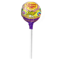 XXL Trio 3-In-1 Lollipop Assortment, 4 Flavors, Individually Wrapped Candy for K