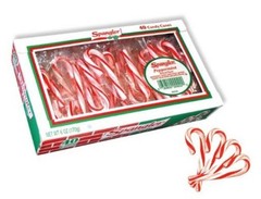 Mini Candy Canes, Peppermint R&W, 40 ct