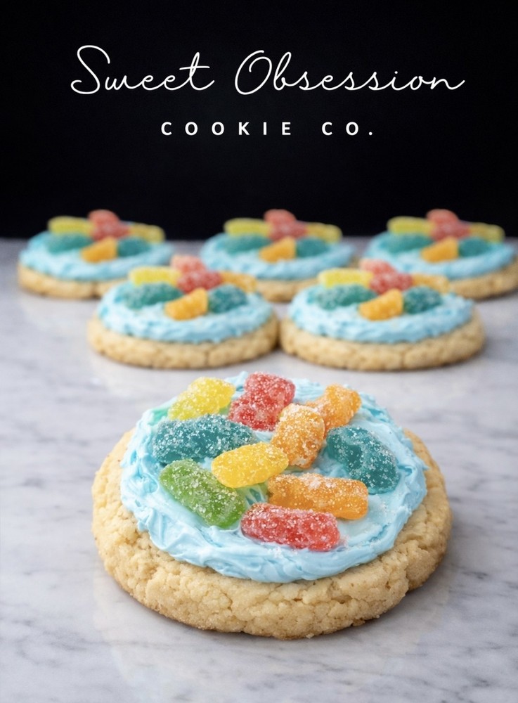 Sour Patch Kid COOKIE 🍪 Box Of 9 Made To Order By Sweet Obsession Cookie Co