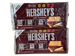 Hershey’s Milk Chocolate Candy Full Size Bars 2 Pack 20 Total Bars Bulk Pricing