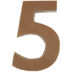 Philadelphia Candies Solid Milk Chocolate Number 5 (Five), 1.75 Ounce Gift