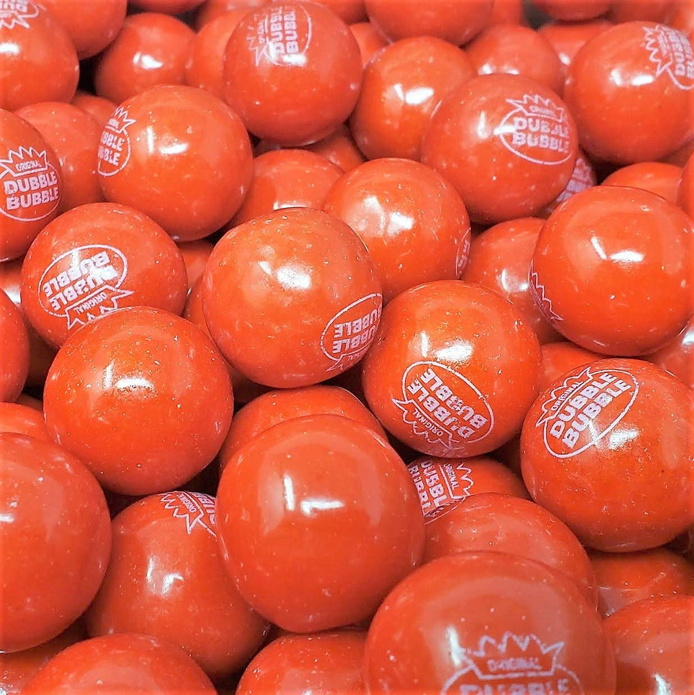 Candy Retailer Hot Chew Cinnamon Bubble Gum Gumballs 1 Lb