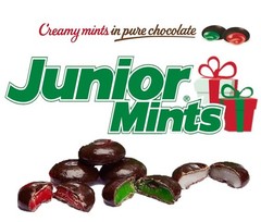JUNIOR MINT FESTIVE COLOR CHOCOLATE COVERED MINT CREAMY VALUE BULK BAG PRICE!!!