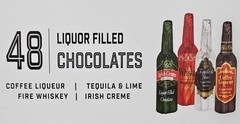 USA 48 Liquor Whiskey Filled Chocolate bottles Coffee, Tequila, Irish Cream Fire