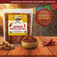 Tamarindo De Frutas Con Chile, Authentic Mexican Tamarind Candy with Chili, Swee