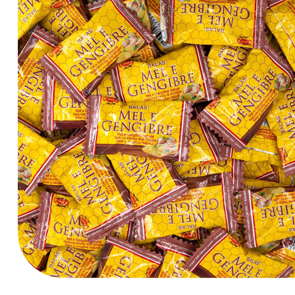 Honey Ginger Hard Candy – 2 Pound Bulk Pack (About 200 Count) – Individually