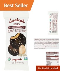 Organic Dark Chocolate Crispy Peanut Butter Cups – 1.32 OZ, Gluten-Free Delight