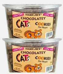 2 Packs Trader Joe’s Chocolatey Cats Cookies Law Fat 16 oz Each Pack